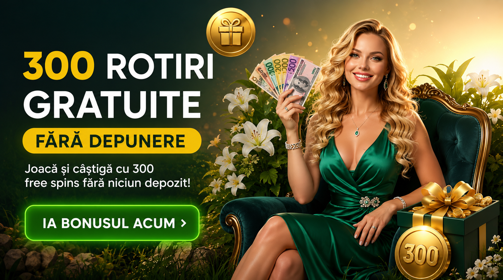 300 rotiri gratuite fara depunere